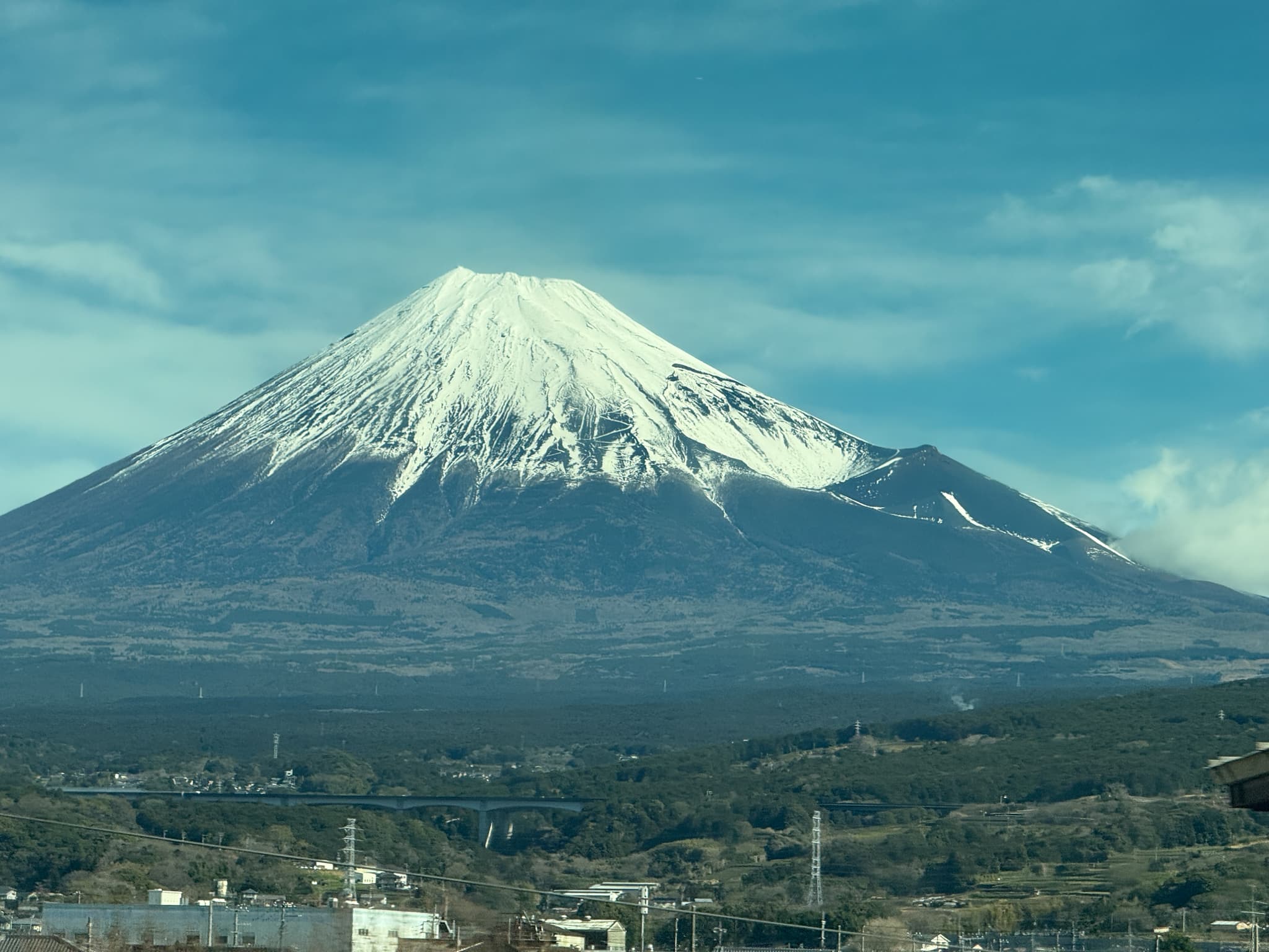 fuji-san from the shinkansen