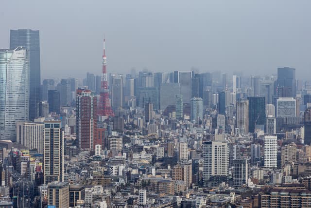 Tokyo Tower from Shibuya Sky